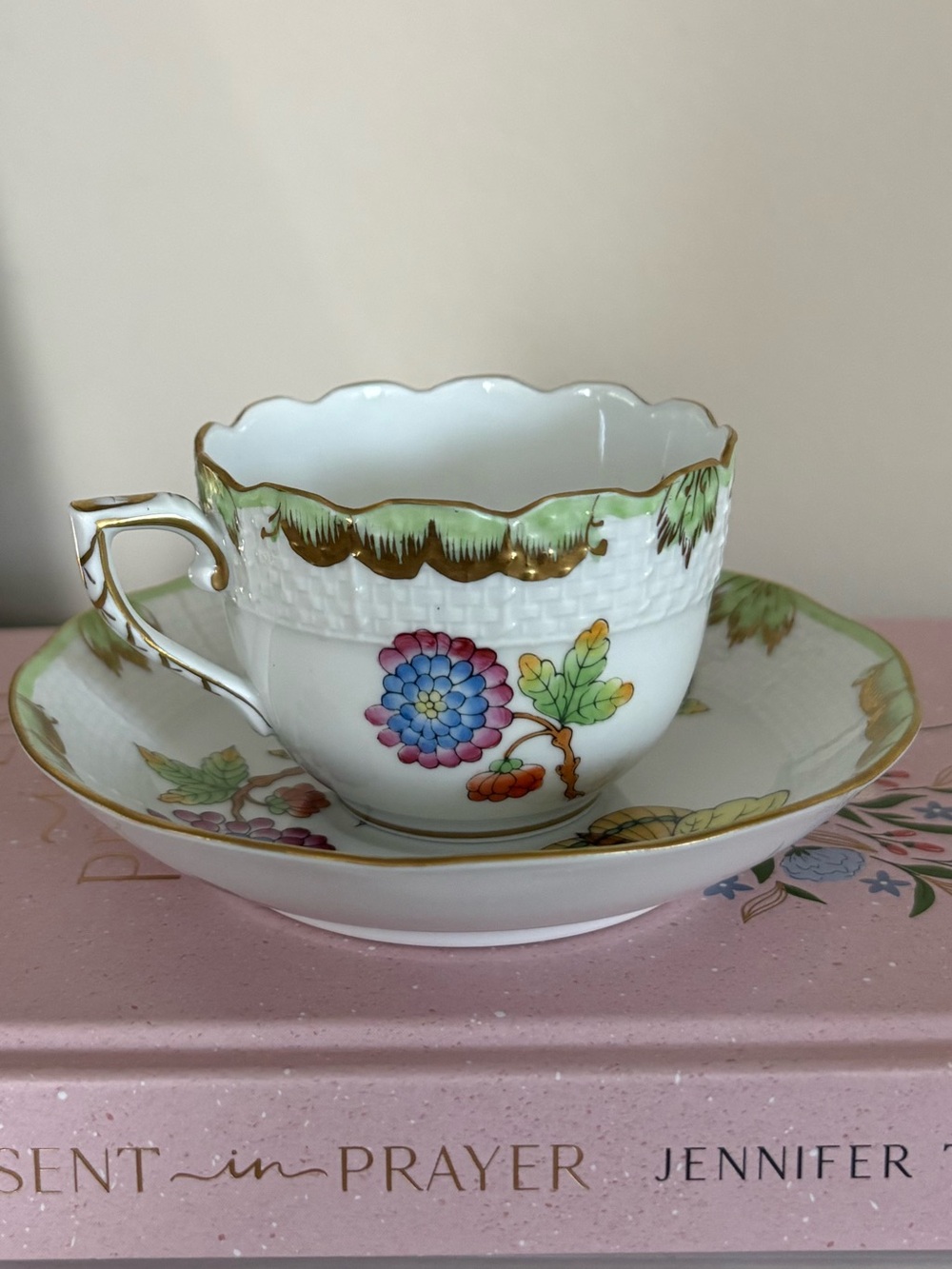 Herend Queen Victoria Teacup and Saucer